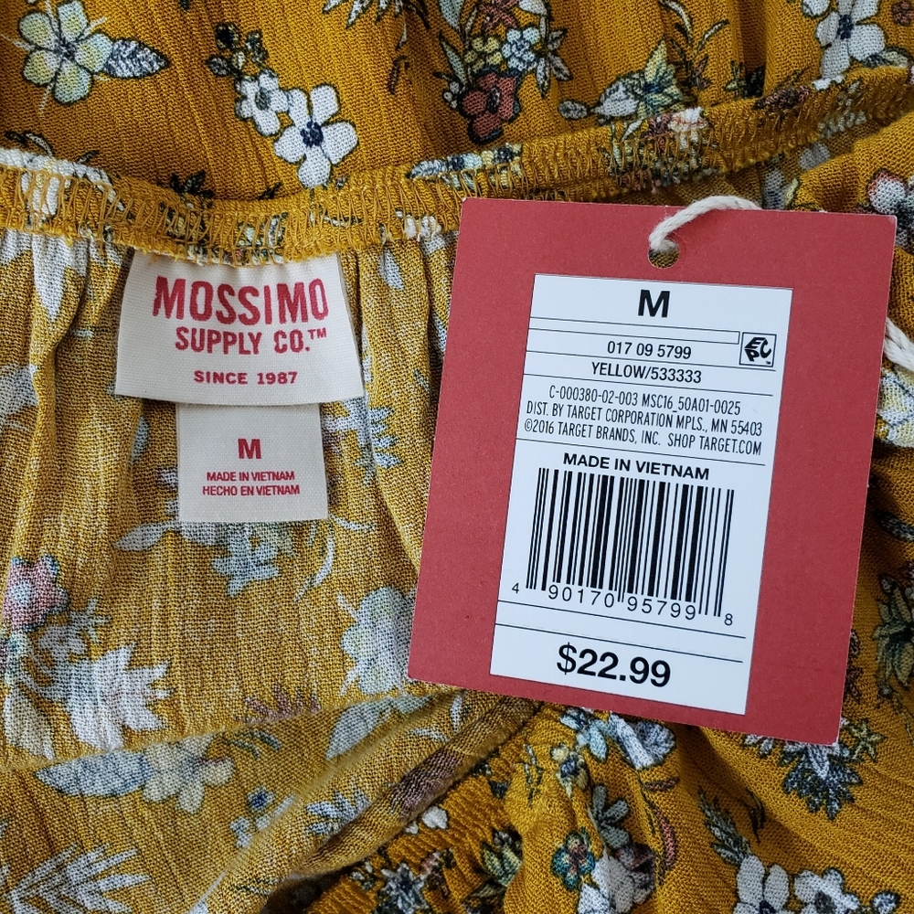 Mossimo Dress or Long Blouse Top Gold Flor… - Picture 14 of 14